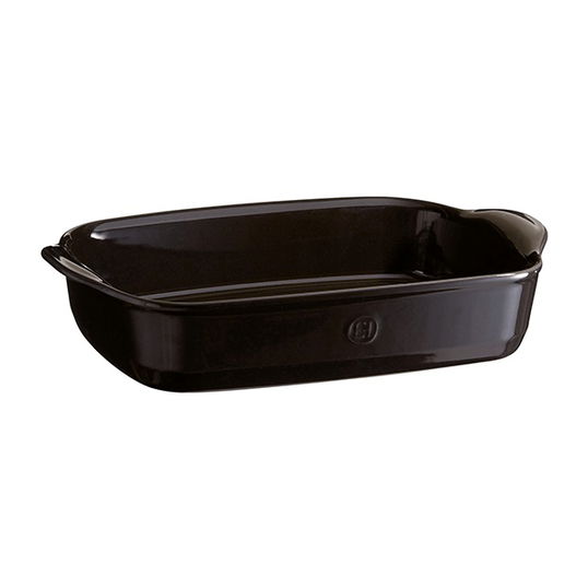 Emile Henry Charcoal Ultime Rectangular Baking Dish 36.5cm x 23.5cm