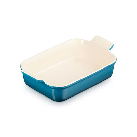 Le Creuset Deep Teal Stoneware Medium 26cm Heritage Rectangular Dish