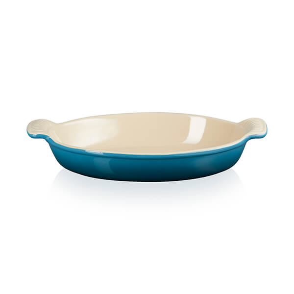 Le Creuset Deep Teal Stoneware 28cm Heritage Oval Dish