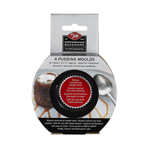 Tala Performance Set of 4 Non-Stick Pudding Moulds