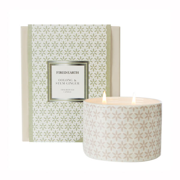 Fired Earth by Wax Lyrical Large Candle Oolong & Stem Ginger