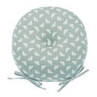 Walton & Co Moss Bee Round Seat Pad With Ties