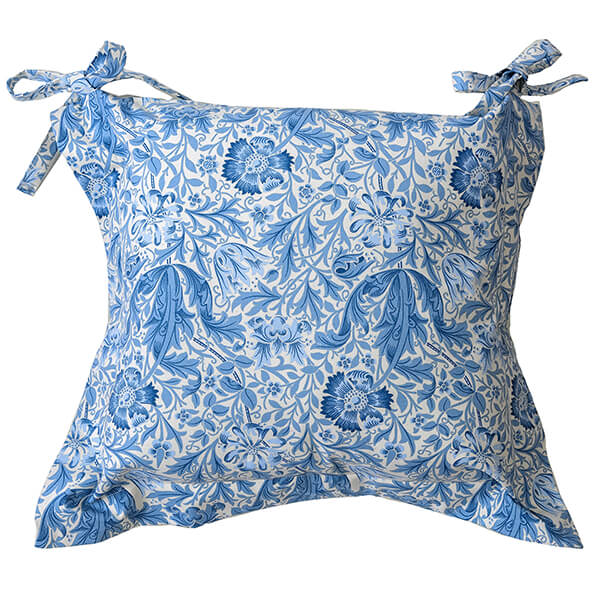 William Morris Blue Compton Oxford Seat Pad