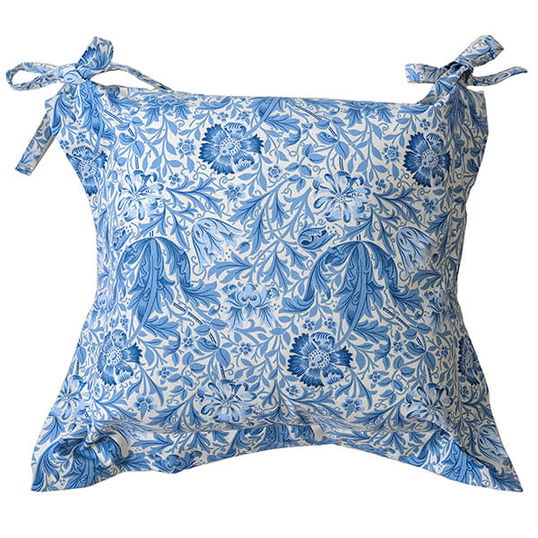 William Morris Blue Compton Oxford Seat Pad
