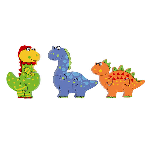 Orange Tree Toys Dinosaur Mini Wooden Puzzle Set