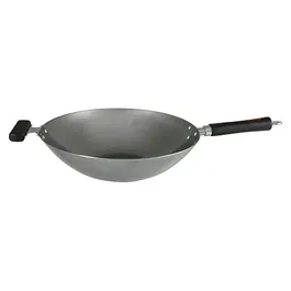 Dexam Swift Spice 34cm Heavy Gauge Carbon Steel Wok With Phenolic Stay Cool Handle