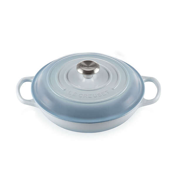 Le Creuset Signature Coastal Blue Cast Iron 26cm Shallow Casserole