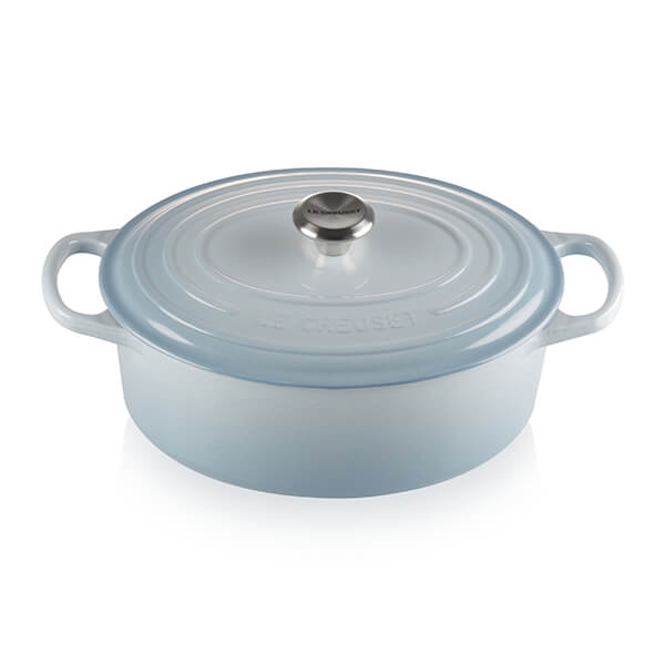 Le Creuset Signature Coastal Blue Cast Iron 29cm Oval Casserole