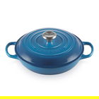 Le Creuset Signature Marseille Blue Cast Iron 30cm Shallow Casserole