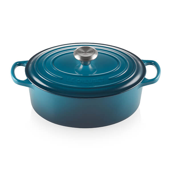 Le Creuset Signature Deep Teal Cast Iron 29cm Oval Casserole