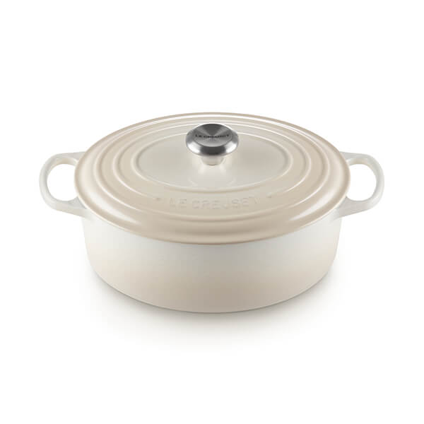 Le Creuset Signature Meringue Cast Iron 25cm Oval Casserole