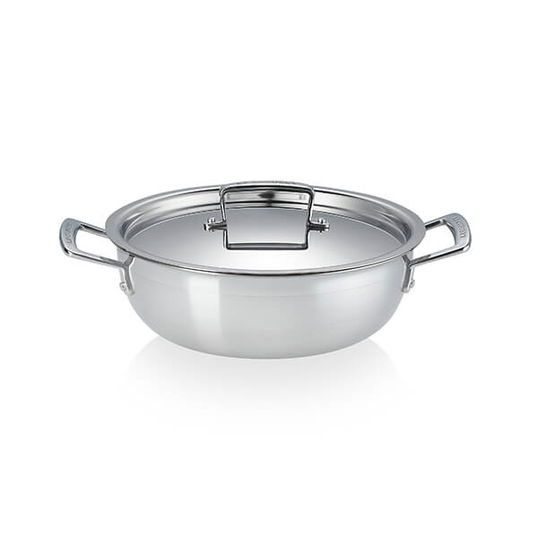 Le Creuset 3-Ply Stainless Steel 24cm Non-Stick Chef`s Casserole