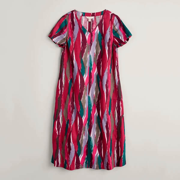 Seasalt Graceful Dive Dress Kelp Collage Dulse