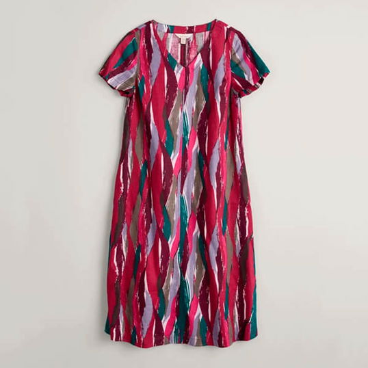Seasalt Graceful Dive Dress Kelp Collage Dulse