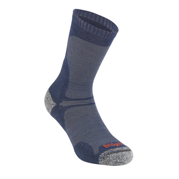 Bridgedale Mens Hike Ultra Light T2 Merino Performance Original Crew Socks Navy