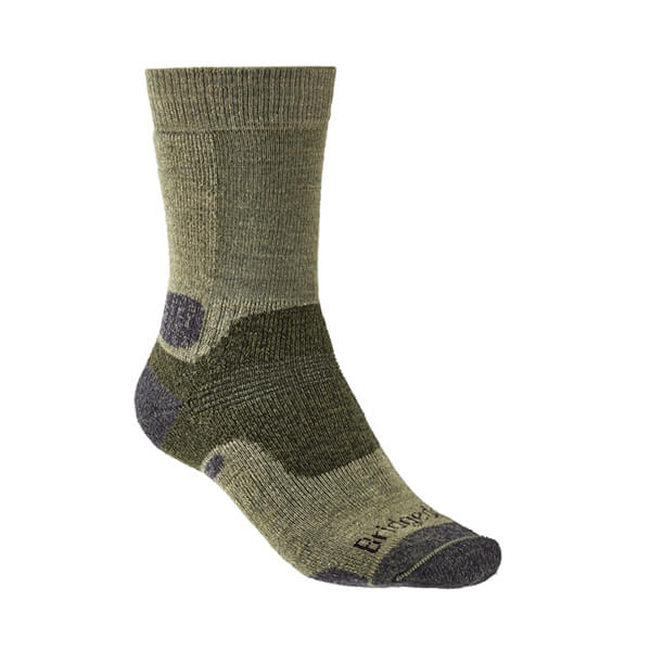 Bridgedale Mens Hike Midweight Merino Performance Boot Socks Green