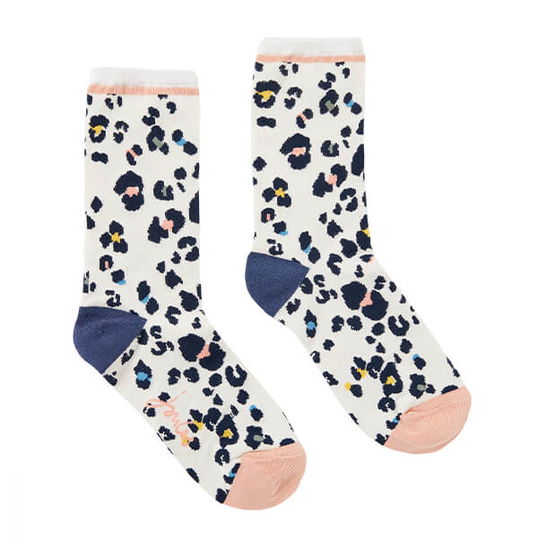 Joules Marl Leopard Excellent Everdays Eco Vero Socks Size 4-8