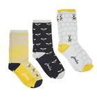 Joules Antique Gold Bee Excellent Everdays Eco Vero Socks 3 Pack Size 4-8