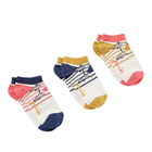 Joules Orange Rilla Trainor Socks 3 Pack Size 4-8