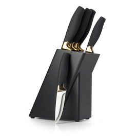 Taylor's Eye Witness Brooklyn Brass 5 Piece Knife Block Set