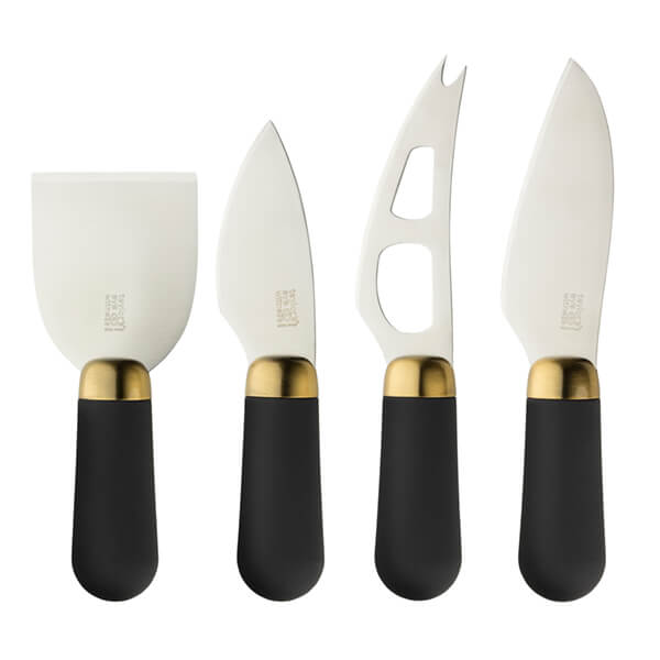 Taylor's Eye Witness Brooklyn Brass 4 Piece Cheese Knife Set
