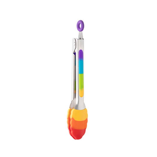 Taylor`s Eye Witness Mini Rainbow Silicone & Stainless Steel Tongs