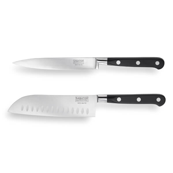 Sabatier Professional 2 Piece Utility & Santoku Knife Set