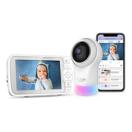 Hubble Nursery Pal Glow+ 5 Inch Video Baby Monitor White