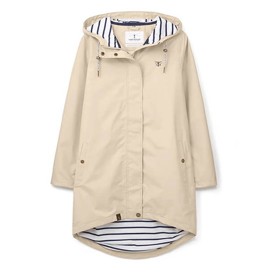 Lighthouse Ladies Beachcomber Long Coat Biscuit