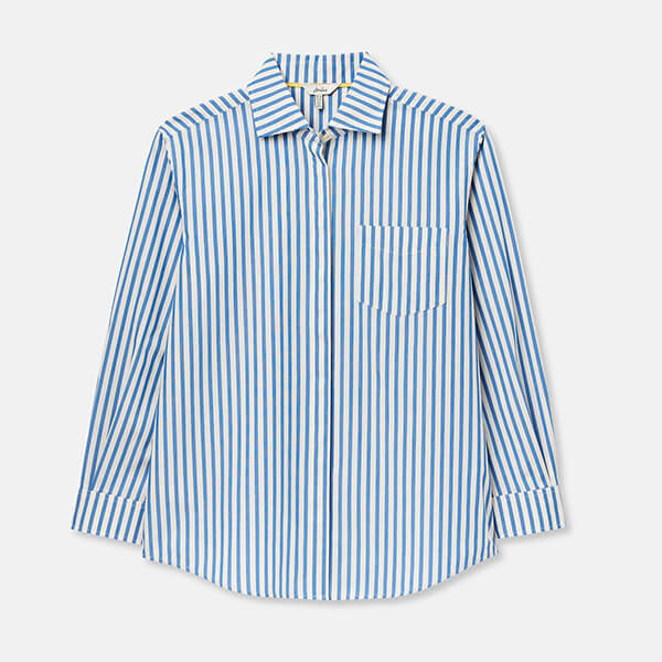Joules Blue Stripe Amilla Dropped Shoulder Shirt