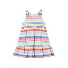 Joules Kids Multi Stripe Juno Tiered Jersey Dress