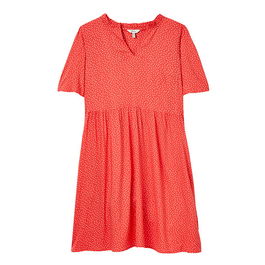 Joules Red Spot Lotty Frill Neckline Short Dress