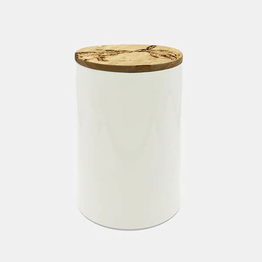 The Just Slate Company Kissing Hares Oak & Ceramic Medium Storage Jar