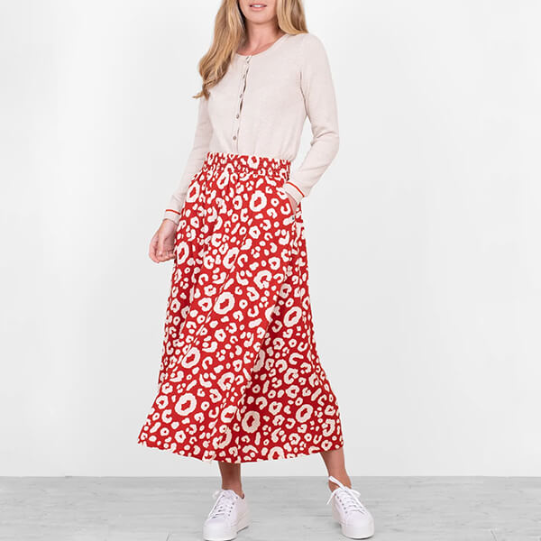 Brakeburn Leopard Midaxi Skirt Size 10
