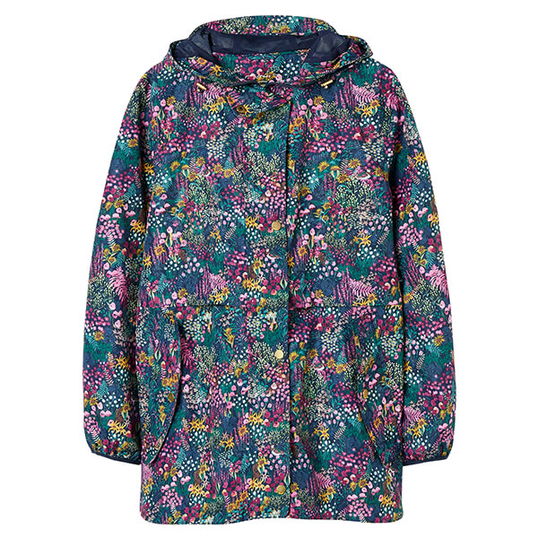 Joules Navy Ditsy Brookside Waterproof Jacket Size 20