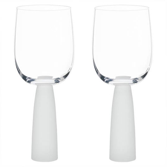 Anton Studios Oslo Set of 2 Wine Glasses Frost