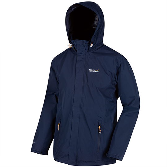 Regatta Navy Matt Lightweight Waterproof Jacket With Concealed Hood Size S