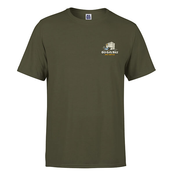 Old Guys Rule Military Green Shed Happens II T-Shirt Size M