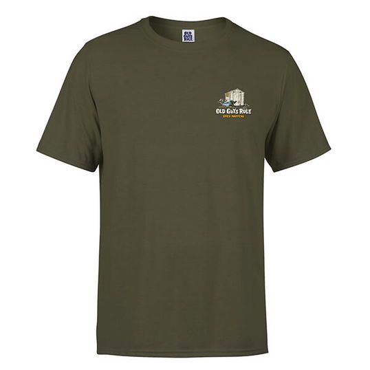Old Guys Rule Military Green Shed Happens II T-Shirt Size M