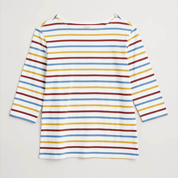 Seasalt Sailor Top Tri Breton Chalk Dune