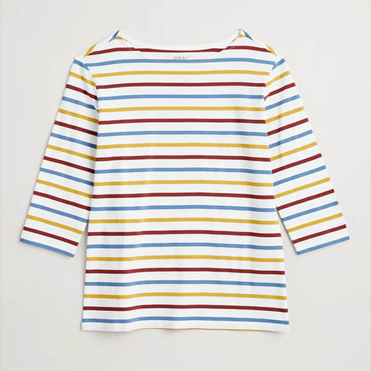 Seasalt Sailor Top Tri Breton Chalk Dune