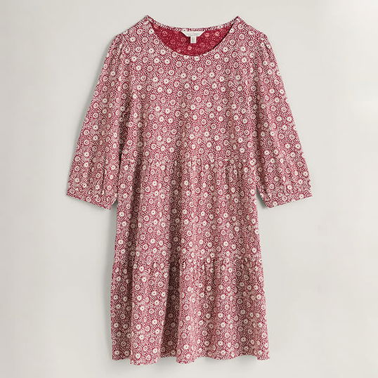 Seasalt Heron Dip Dress Sun Dot Red Cabin