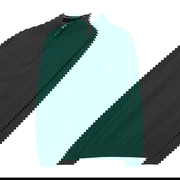 Joules Racing Green Hillside Seasonal Quarter Zip Funnel Neck Jumper Size XXXL