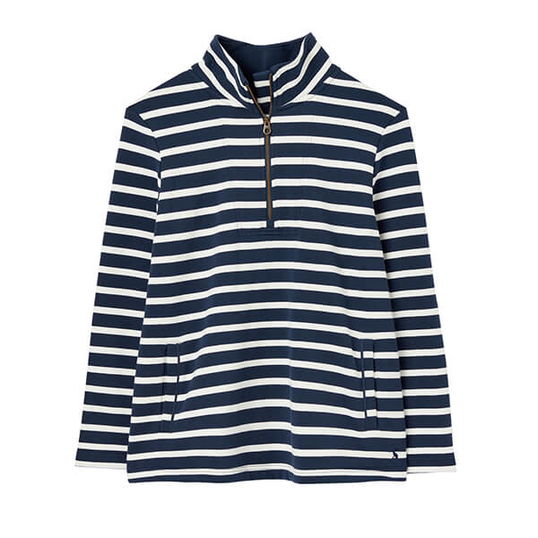 Joules Navy Cream Stripe Pip Stripe Sweatshirt Size 12