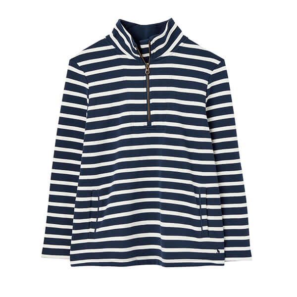 Joules Navy Cream Stripe Pip Stripe Sweatshirt Size 18