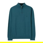 Joules Blue Marl Hillside Seasonal Quarter Zip Funnel Neck Jumper Size XL