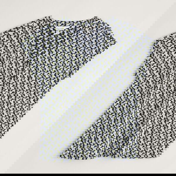 Seasalt Studio Glass V-Neck Top Climbing Leaf Maritime Size 20
