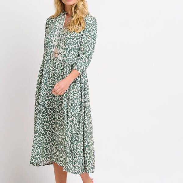 Brakeburn Leopard Floral Midi Dress Size 18