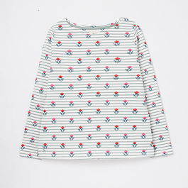 Joules Green Foulard Harbour Long Sleeve Jersey Top Size 20