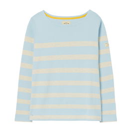 Joules Blue Stripe Harbour Long Sleeve Jersey Top Size 12